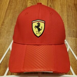 Ferrari Hat Cap Men Strapback Red Formula One Racing Team Scuderia New